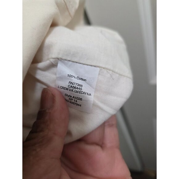 Madewell XS Cream & Blue Embroidered Cap Sleeve Dress Cotton Tunic - Picture 7 of 7